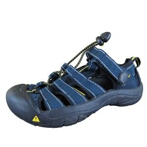 KEEN Boys Fisherman Shoes Sz Y 2 Medium Sandal Green Synthetic Drawstring